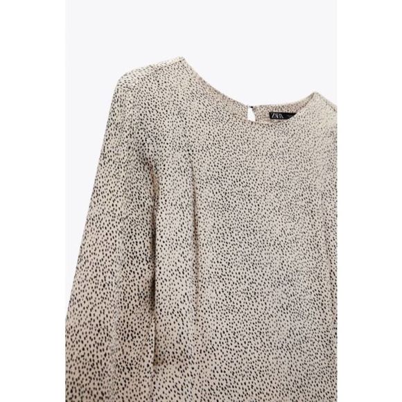 Zara Midi Dress Round Neck Long Sleeve - Picture 6 of 8